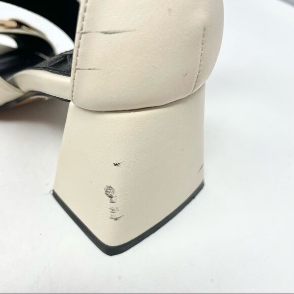 Topshop Ivory Cream Buckle Strap Sandals Size 36/6 - Picture 7 of 10